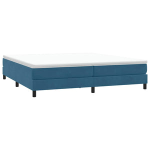 vidaXL Letto a Molle senza Materasso Blu Scuro 200x220 cm in Velluto