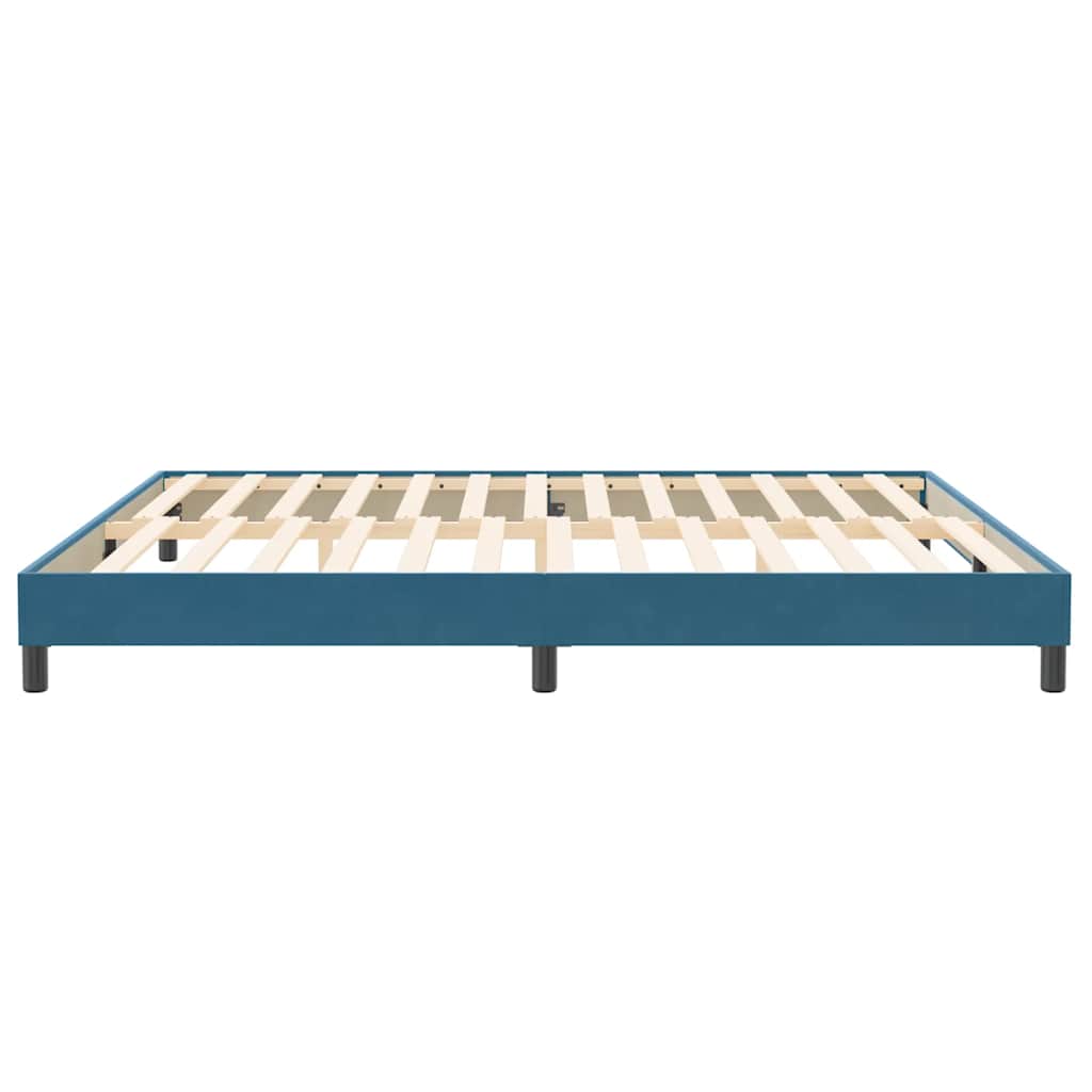 vidaXL Letto a Molle senza Materasso Blu Scuro 200x220 cm in Velluto