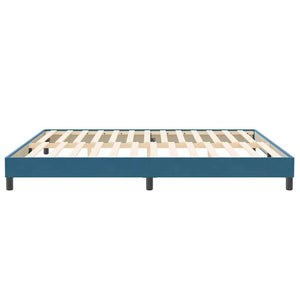 vidaXL Letto a Molle senza Materasso Blu Scuro 200x220 cm in Velluto
