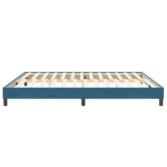 vidaXL Letto a Molle senza Materasso Blu Scuro 200x220 cm in Velluto