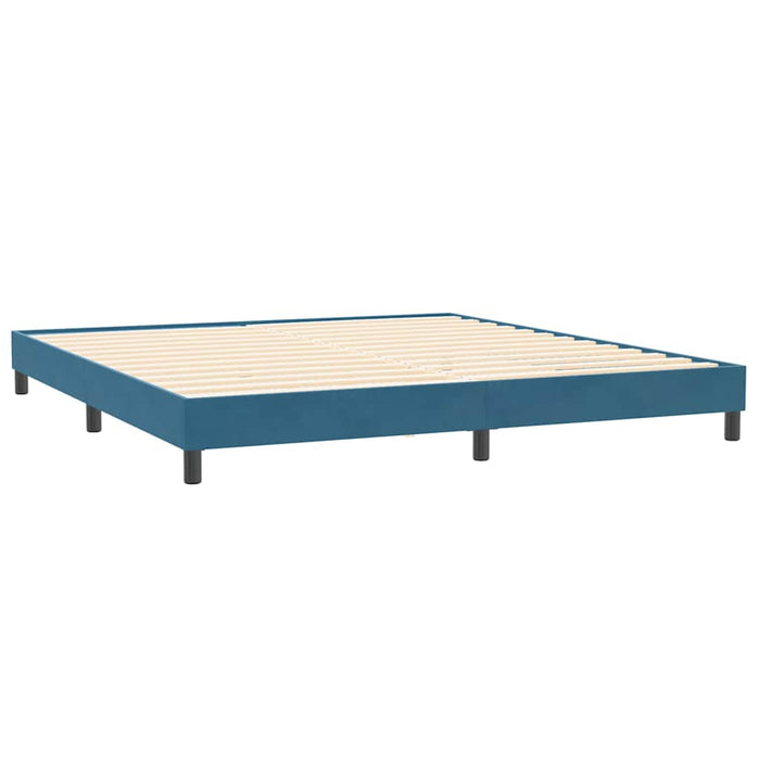 vidaXL Letto a Molle senza Materasso Blu Scuro 200x220 cm in Velluto