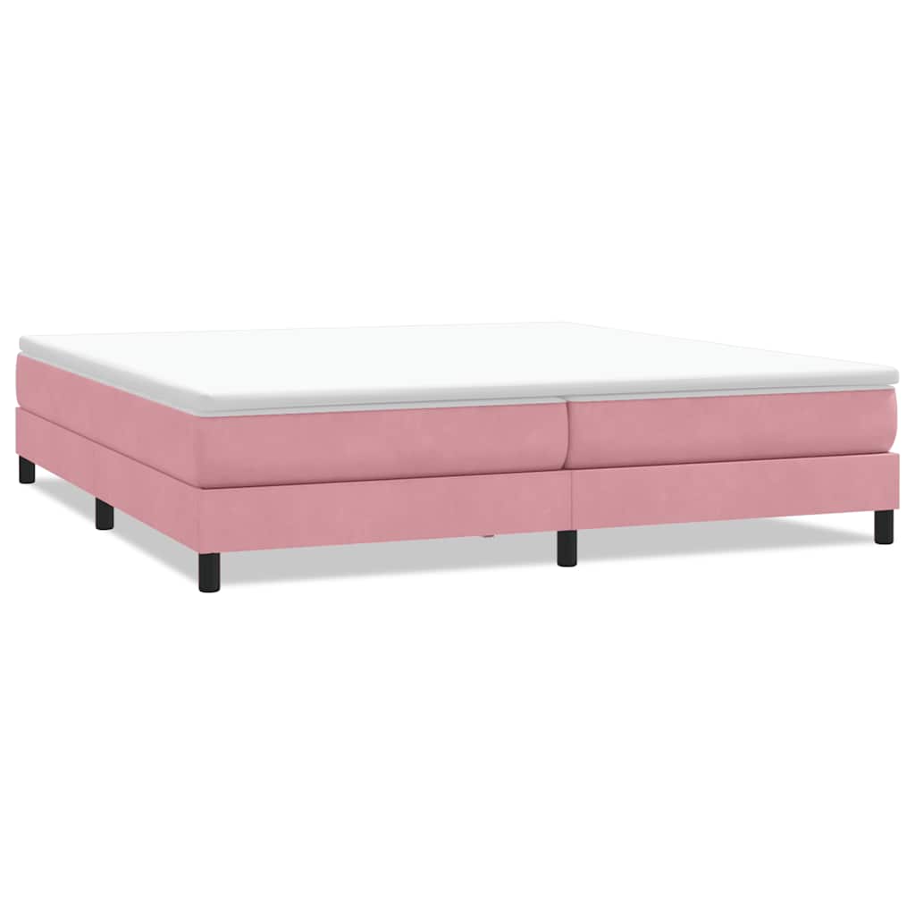vidaXL Letto a Molle senza Materasso Rosa 200x220 cm in Velluto