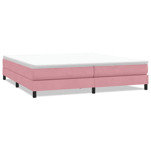 vidaXL Letto a Molle senza Materasso Rosa 200x220 cm in Velluto