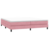 vidaXL Letto a Molle senza Materasso Rosa 200x220 cm in Velluto