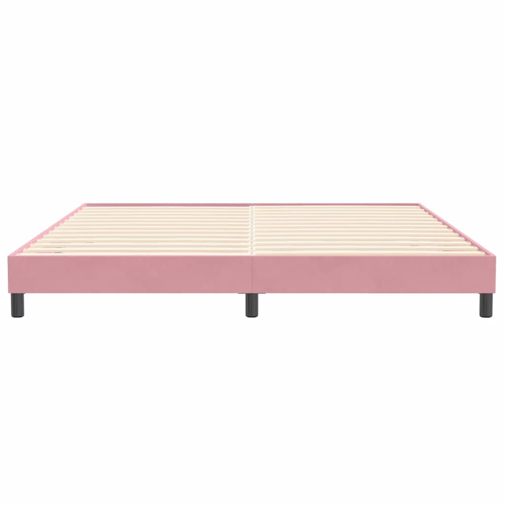 vidaXL Letto a Molle senza Materasso Rosa 200x220 cm in Velluto