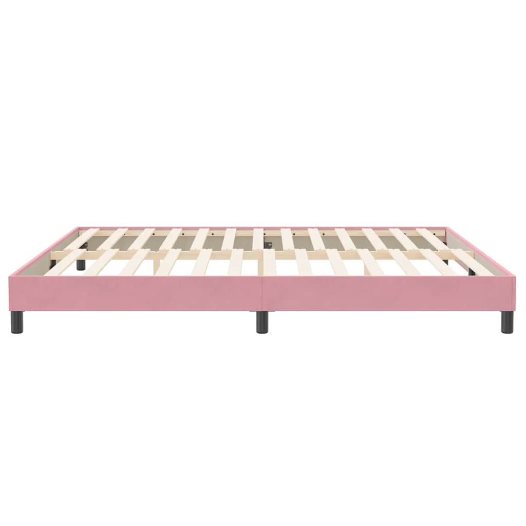 vidaXL Letto a Molle senza Materasso Rosa 200x220 cm in Velluto