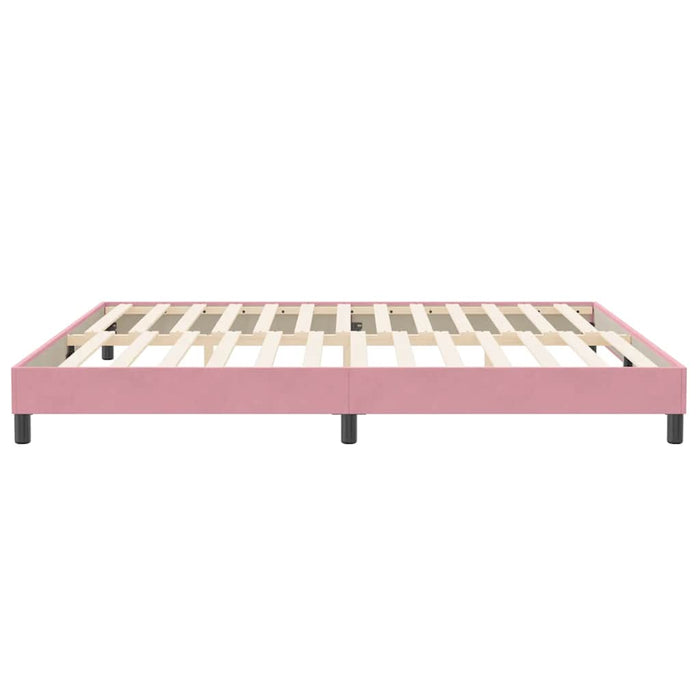 vidaXL Letto a Molle senza Materasso Rosa 200x220 cm in Velluto