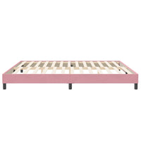 Letto a Molle senza Materasso Rosa 200x220 cm in Velluto 3315896