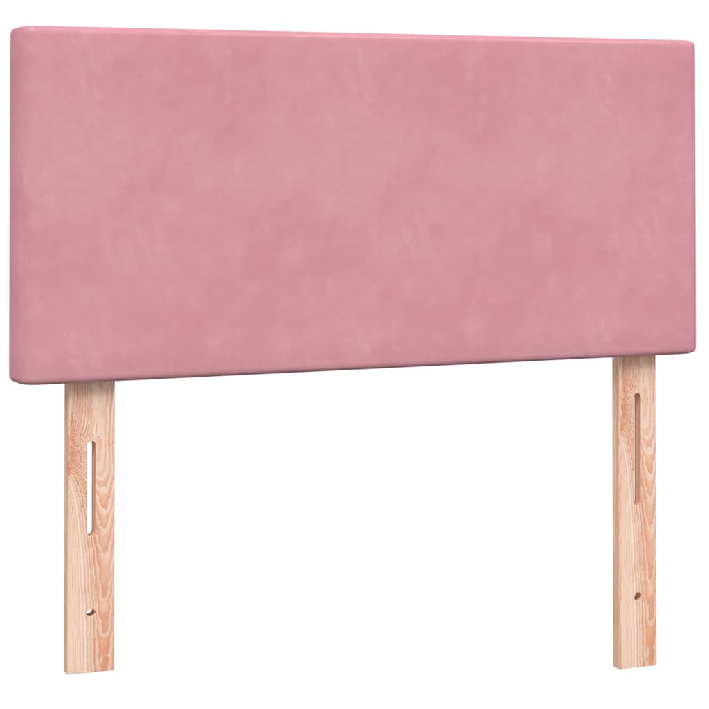 Giroletto a Molle con Materasso-Struttura Letto con Materasso Rosa 90x210 cm Velluto 951143