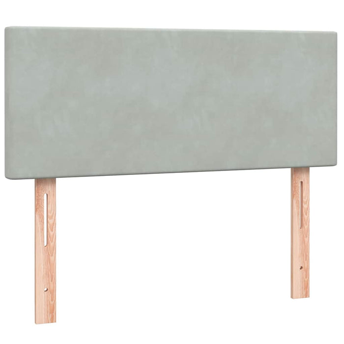 vidaXL Giroletto a Molle con Materasso Grigio Chiaro 120x210cm Velluto