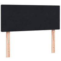 vidaXL Giroletto a Molle con Materasso Nero 120x210 cm in Velluto