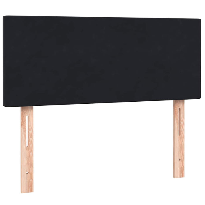 vidaXL Giroletto a Molle con Materasso Nero 120x210 cm in Velluto