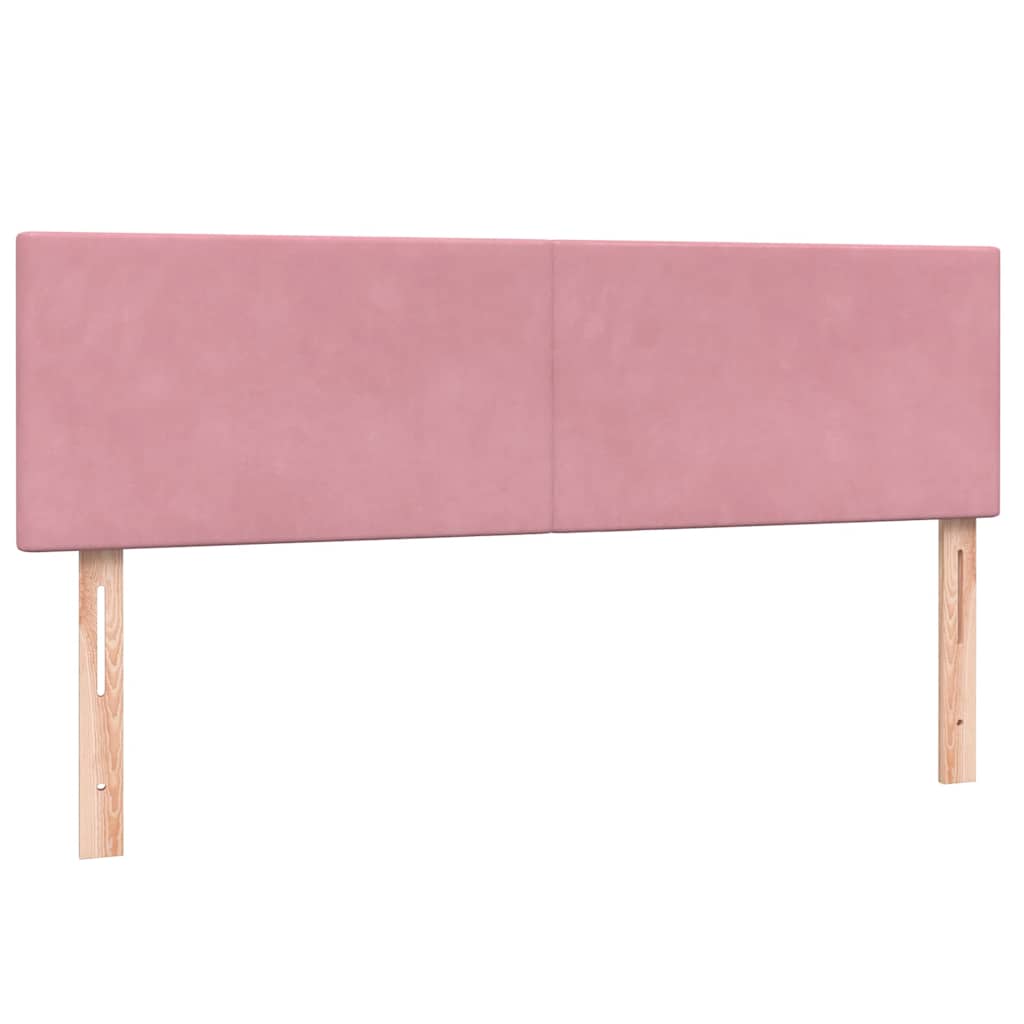 Giroletto a Molle con Materasso Rosa 160x210 cm in Velluto