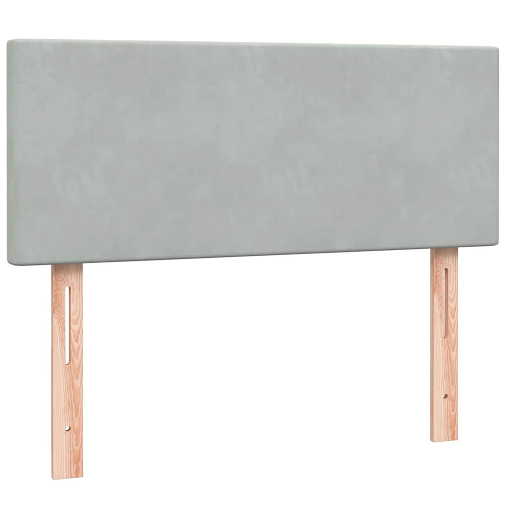 vidaXL Giroletto a Molle con Materasso Grigio Chiaro 120x220cm Velluto