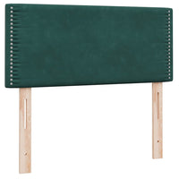 Giroletto a Molle con Materasso Verde Scuro 100x210 cm Velluto