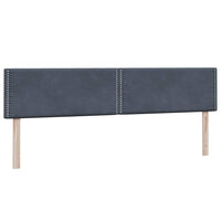 Giroletto a Molle con Materasso Grigio Scuro 200x210 cm Velluto