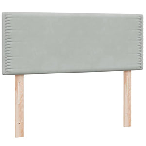 vidaXL Giroletto a Molle con Materasso Grigio Chiaro 120x220cm Velluto