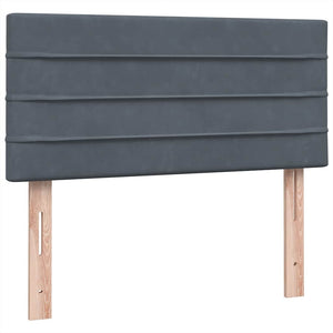 Giroletto a Molle con Materasso-Struttura Letto Grigio Scuro 90x210 cm Velluto 681226