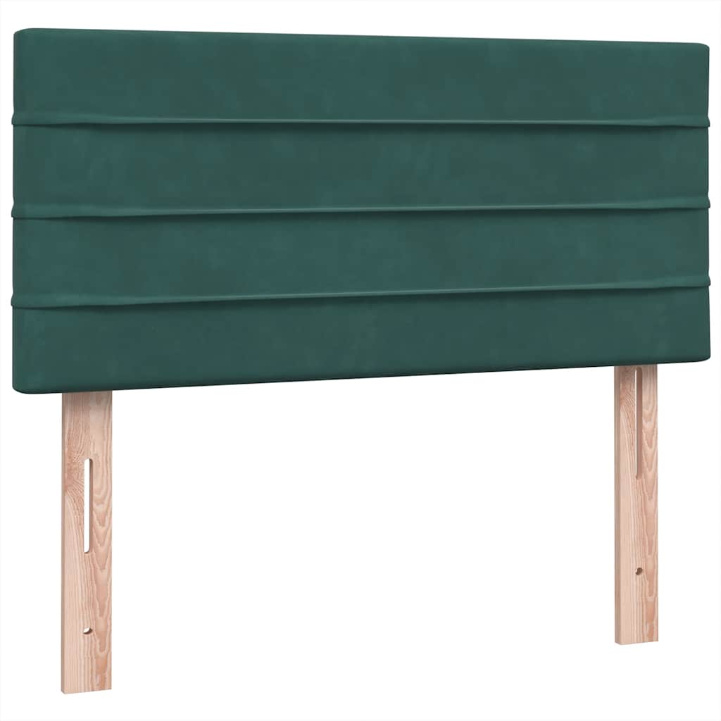 Giroletto a Molle con Materasso Verde Scuro 100x210 cm Velluto