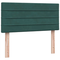 Giroletto a Molle con Materasso Verde Scuro 100x210 cm Velluto
