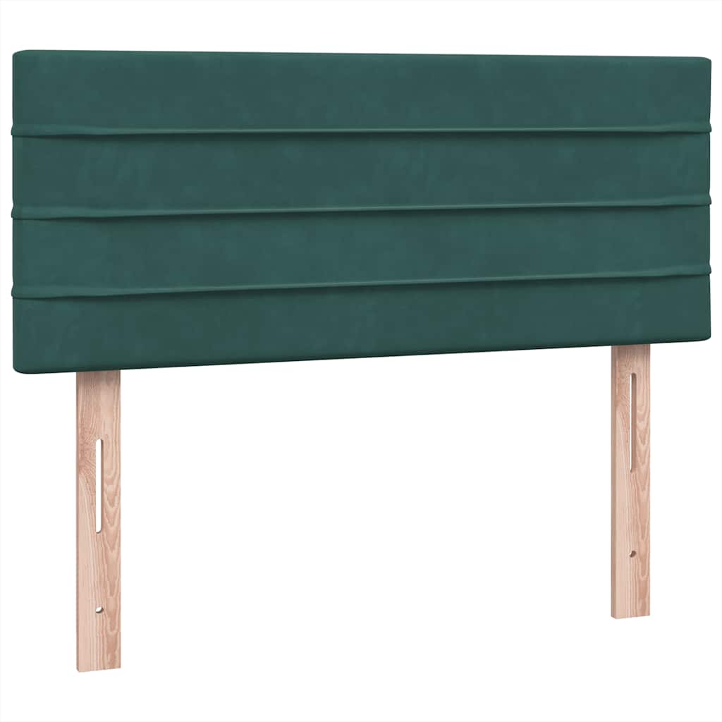 vidaXL Giroletto a Molle con Materasso Verde Scuro 120x210 cm Velluto