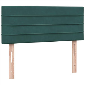vidaXL Giroletto a Molle con Materasso Verde Scuro 120x210 cm Velluto