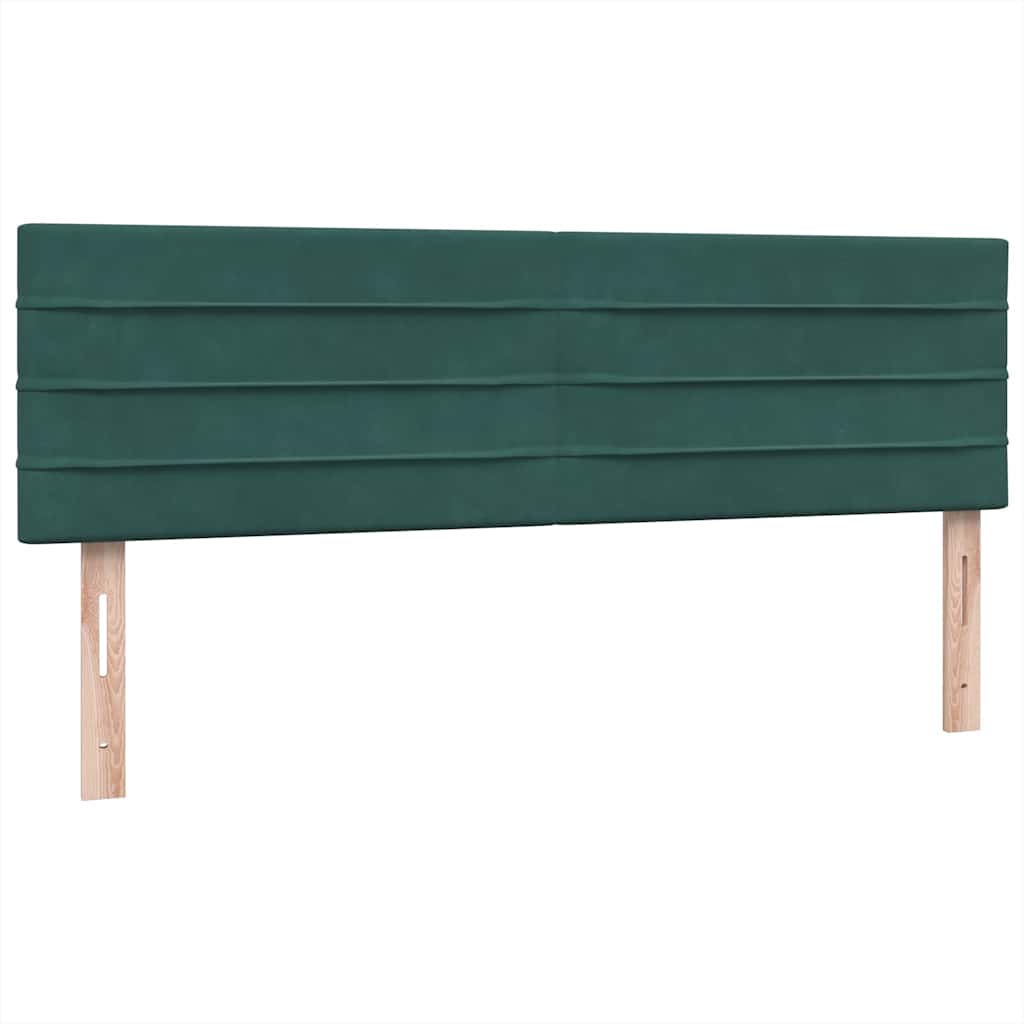 vidaXL Giroletto a Molle con Materasso Verde Scuro 160x210 cm Velluto