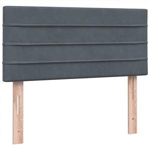 Giroletto a Molle con Materasso-Struttura Letto Grigio Scuro 90x220 cm Velluto 951103