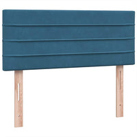 Giroletto a Molle con Materasso Blu Scuro 120x220 cm in Velluto 3316351