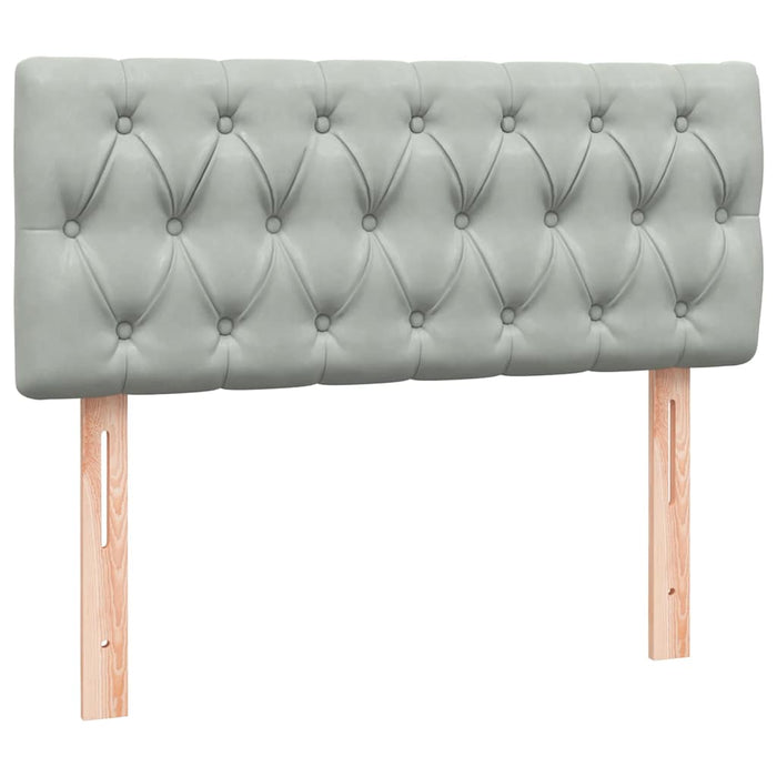 vidaXL Giroletto a Molle con Materasso Grigio Chiaro 120x210cm Velluto