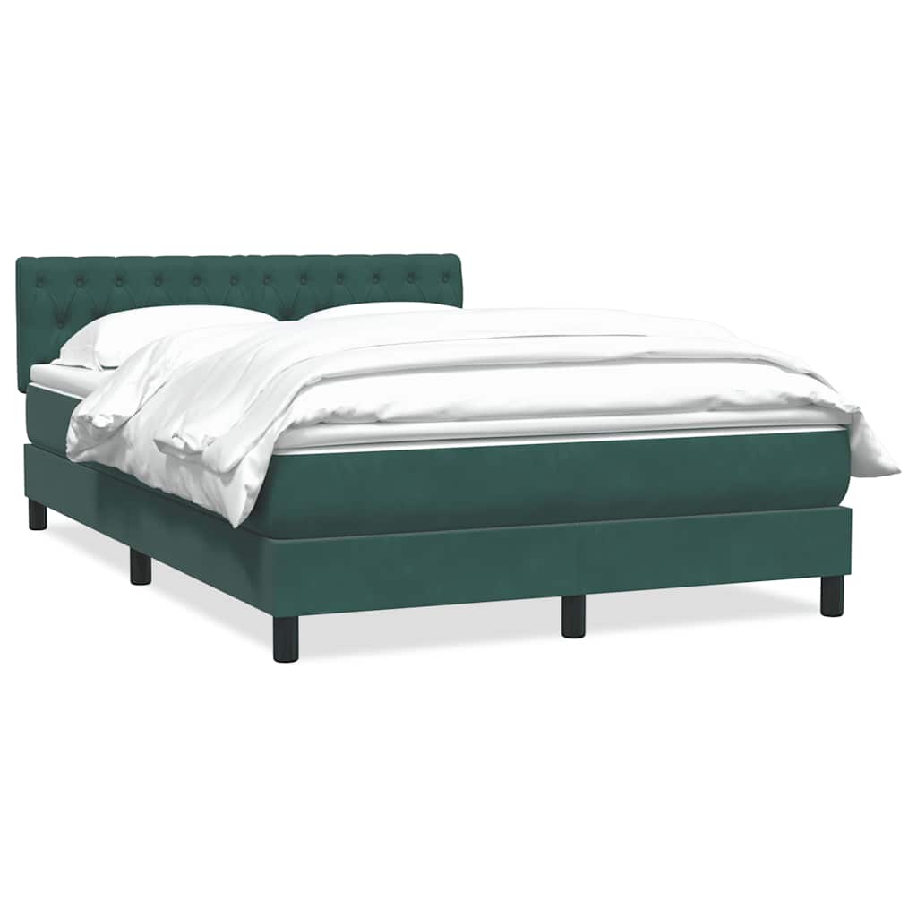 Giroletto a Molle con Materasso Verde Scuro 160x210 cm Velluto 3316506