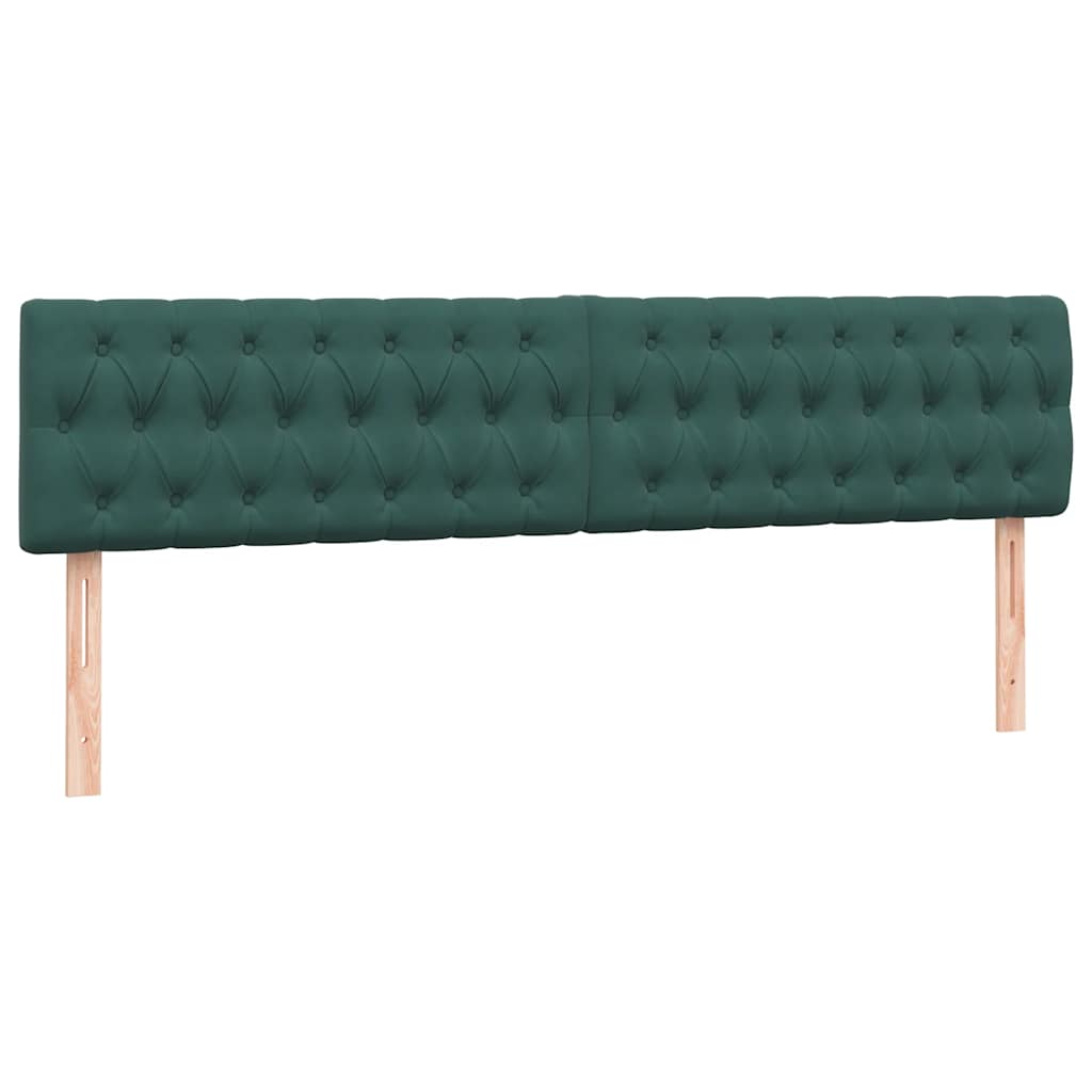 Giroletto a Molle con Materasso Verde Scuro 180x210 cm Velluto