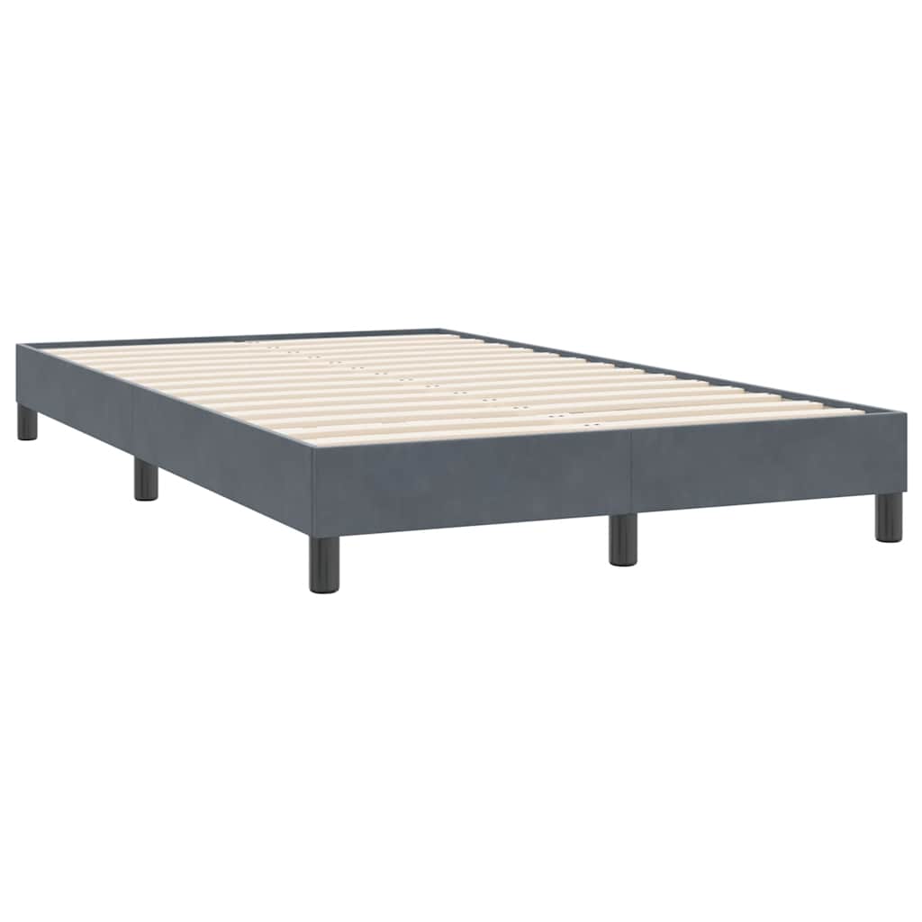 vidaXL Giroletto a Molle con Materasso Grigio Scuro 120x220 cm Velluto