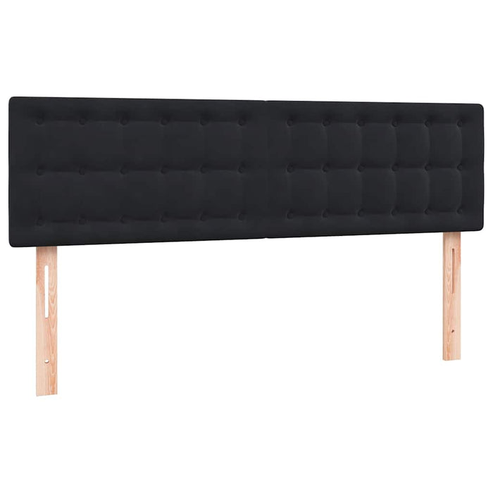 vidaXL Giroletto a Molle con Materasso Nero 140x210 cm in Velluto