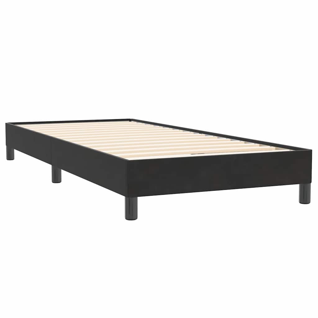 vidaXL Giroletto a Molle con Materasso Nero 80x220 cm Velluto