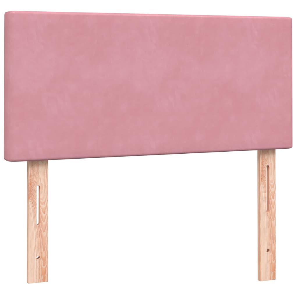 Letto a Molle con Materasso e LED-Struttura Letto con Materasso Rosa 90x210 cm Velluto