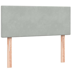 vidaXL Giroletto a Molle con Materasso Grigio Chiaro 120x210cm Velluto