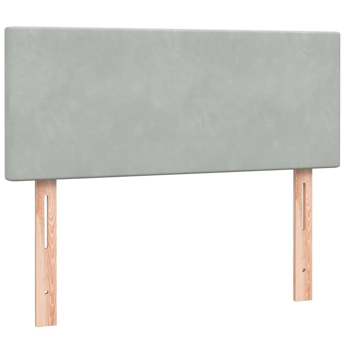 vidaXL Giroletto a Molle con Materasso Grigio Chiaro 120x210cm Velluto