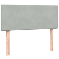 Giroletto a Molle con Materasso Grigio Chiaro 120x210cm Velluto 3316683