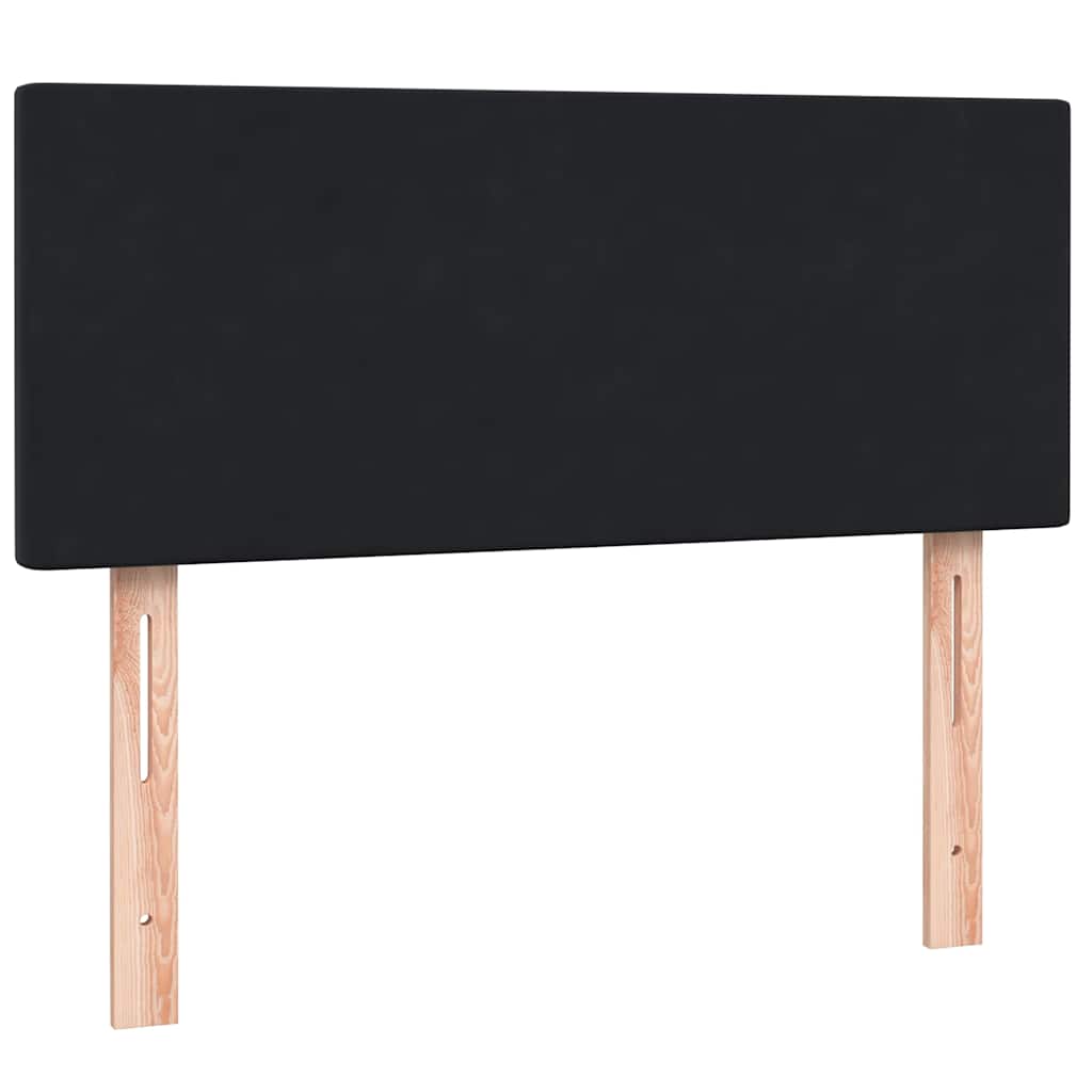 vidaXL Giroletto a Molle con Materasso Nero 120x210 cm in Velluto