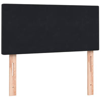 Letto a Molle con Materasso e LED-Struttura Letto con Materasso Nero 80x220 cm Velluto 483566