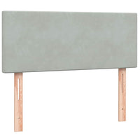 vidaXL Giroletto a Molle con Materasso Grigio Chiaro 120x220cm Velluto