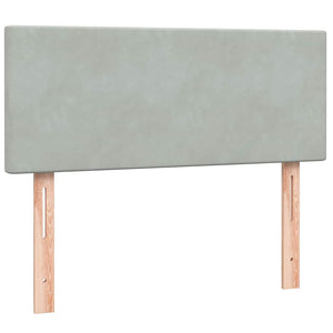 vidaXL Giroletto a Molle con Materasso Grigio Chiaro 120x220cm Velluto