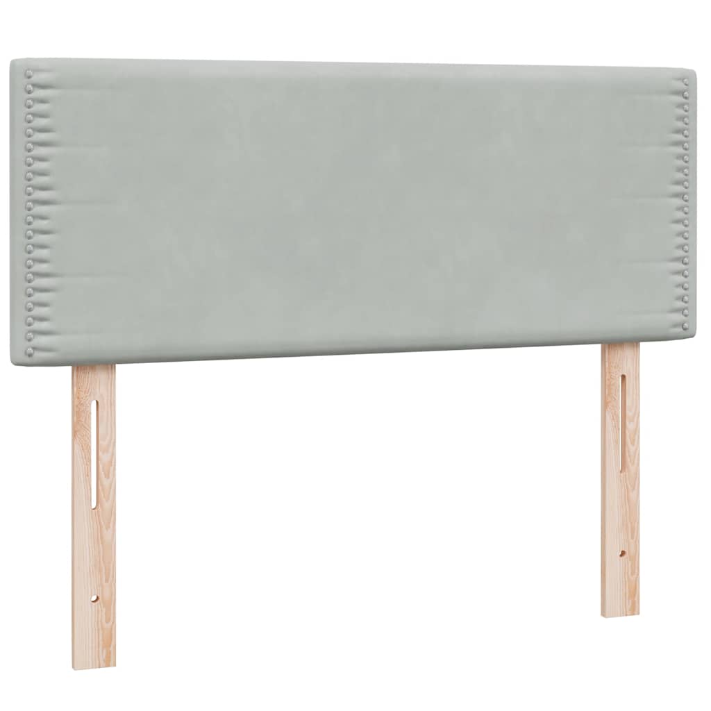 vidaXL Giroletto a Molle con Materasso Grigio Chiaro 120x210cm Velluto