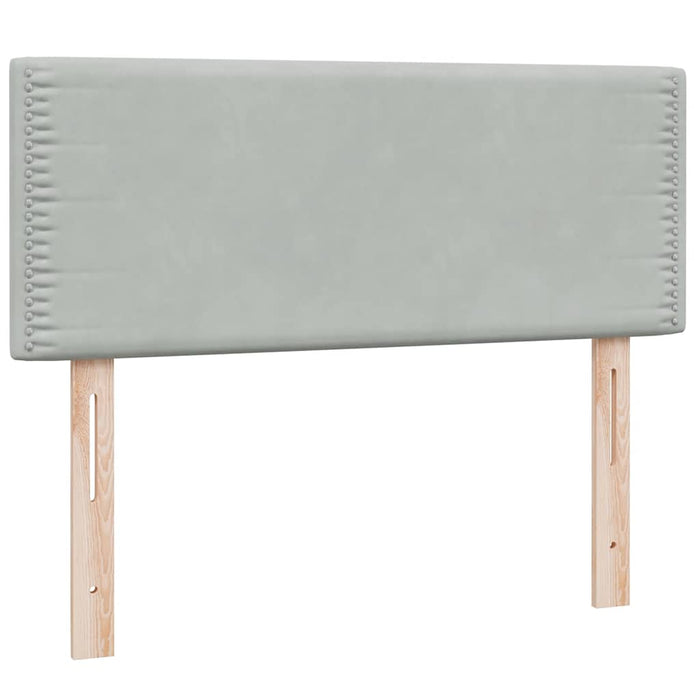 vidaXL Giroletto a Molle con Materasso Grigio Chiaro 120x210cm Velluto