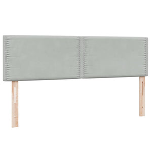 Giroletto a Molle con Materasso Grigio Chiaro 140x210cm Velluto