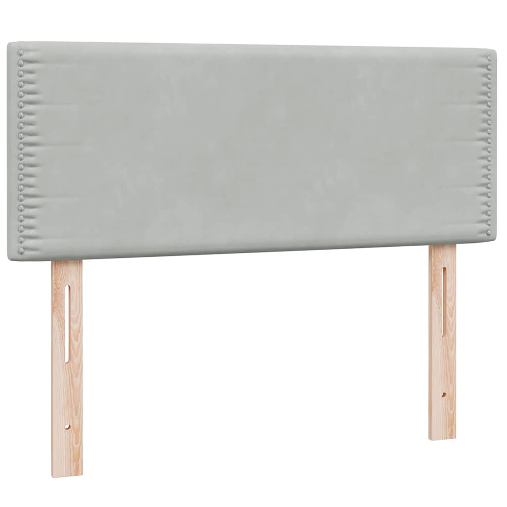 vidaXL Giroletto a Molle con Materasso Grigio Chiaro 120x220cm Velluto