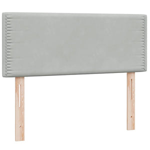 vidaXL Giroletto a Molle con Materasso Grigio Chiaro 120x220cm Velluto