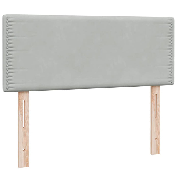 vidaXL Giroletto a Molle con Materasso Grigio Chiaro 120x220cm Velluto