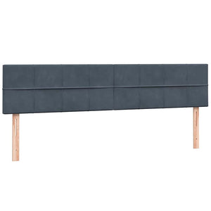 vidaXL Giroletto a Molle con Materasso Grigio Scuro 180x210 cm Velluto